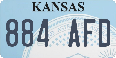 KS license plate 884AFD