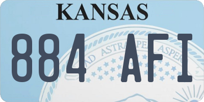 KS license plate 884AFI