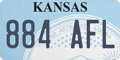 KS license plate 884AFL