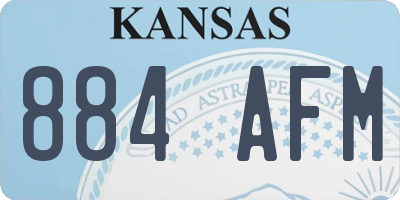 KS license plate 884AFM