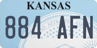 KS license plate 884AFN