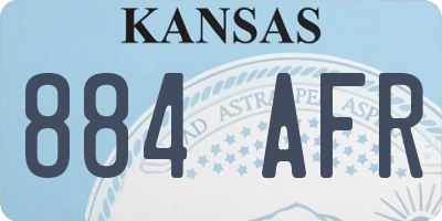 KS license plate 884AFR