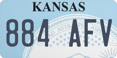 KS license plate 884AFV