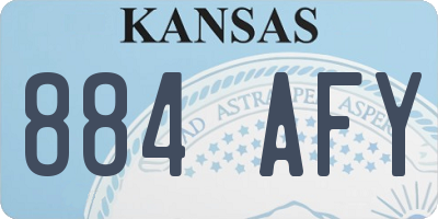 KS license plate 884AFY