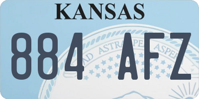 KS license plate 884AFZ