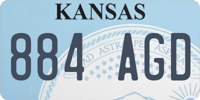 KS license plate 884AGD