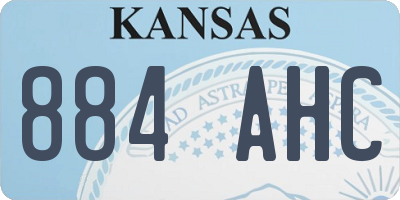 KS license plate 884AHC