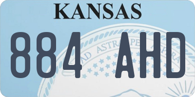 KS license plate 884AHD