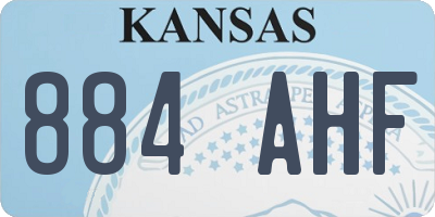 KS license plate 884AHF