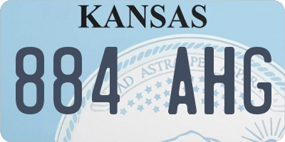KS license plate 884AHG