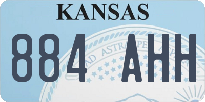 KS license plate 884AHH