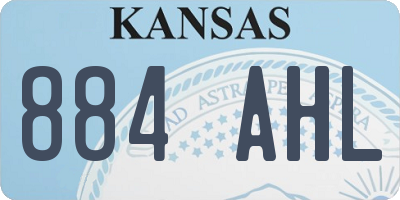 KS license plate 884AHL