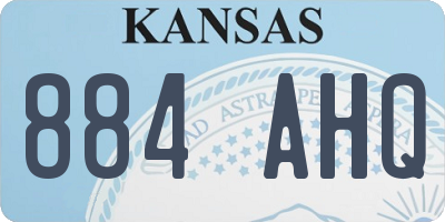 KS license plate 884AHQ