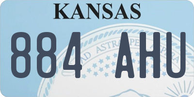 KS license plate 884AHU