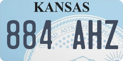 KS license plate 884AHZ