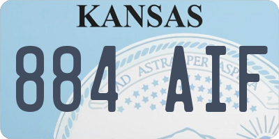 KS license plate 884AIF