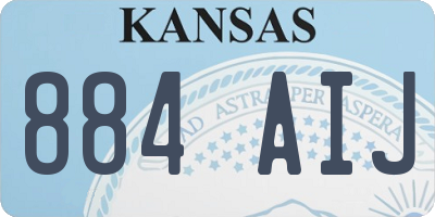 KS license plate 884AIJ