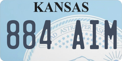 KS license plate 884AIM