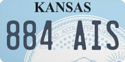 KS license plate 884AIS