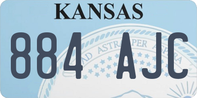 KS license plate 884AJC