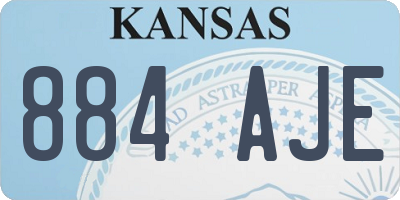 KS license plate 884AJE