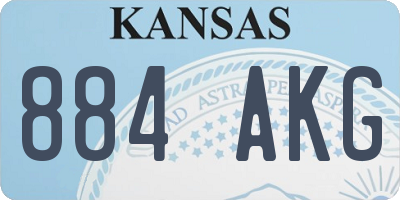 KS license plate 884AKG