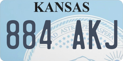 KS license plate 884AKJ