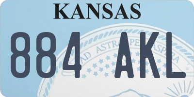 KS license plate 884AKL
