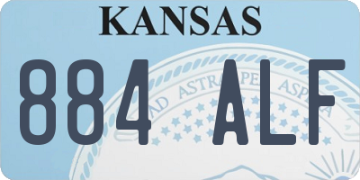 KS license plate 884ALF