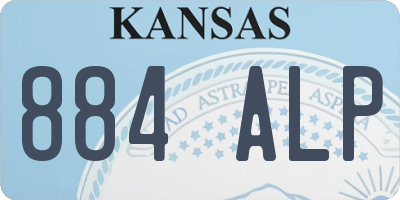 KS license plate 884ALP