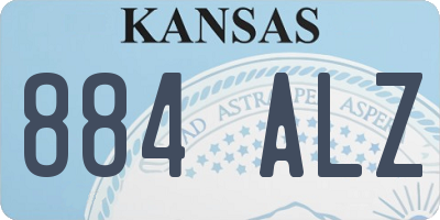 KS license plate 884ALZ