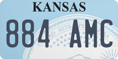 KS license plate 884AMC