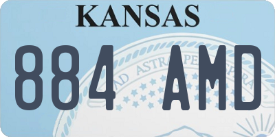 KS license plate 884AMD