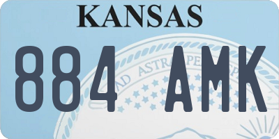 KS license plate 884AMK