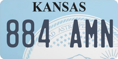 KS license plate 884AMN