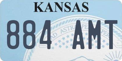 KS license plate 884AMT