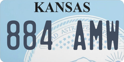 KS license plate 884AMW