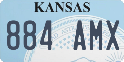 KS license plate 884AMX