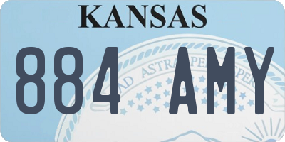 KS license plate 884AMY