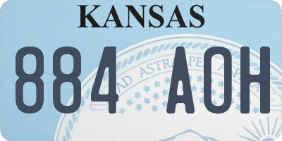 KS license plate 884AOH