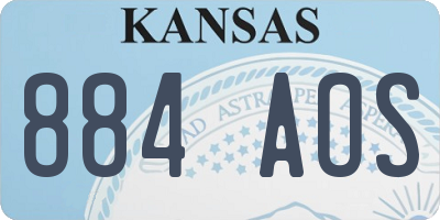 KS license plate 884AOS