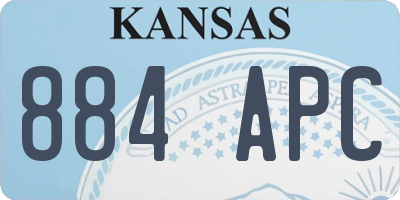 KS license plate 884APC