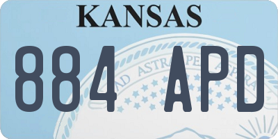 KS license plate 884APD