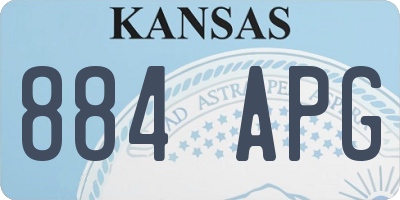 KS license plate 884APG