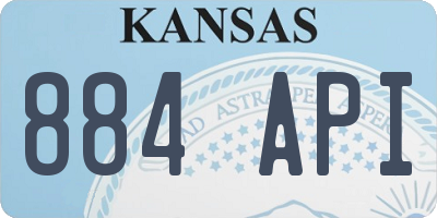KS license plate 884API