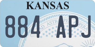KS license plate 884APJ