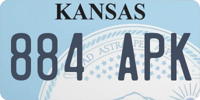 KS license plate 884APK