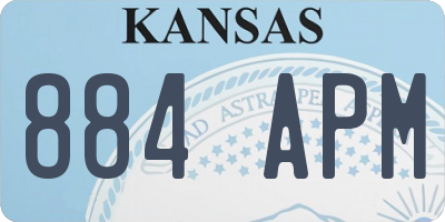 KS license plate 884APM