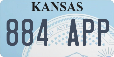 KS license plate 884APP