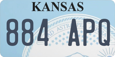 KS license plate 884APQ